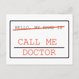 Call Me Doctor Post Card