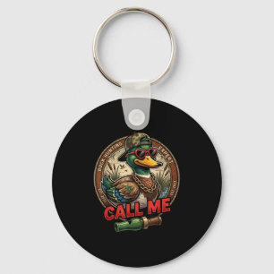 Call Me Duck Hunting Retro Valentine's Day Men Wom Key Ring