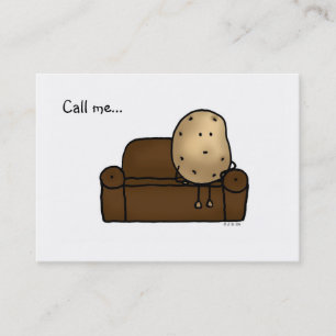 Call me...( funny couch potato ) calling card