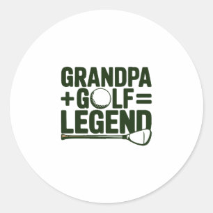 Call Me Grandpa, Watch Me Golf Classic Round Sticker