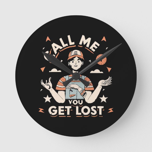 call me if you get lost round clock (Front)
