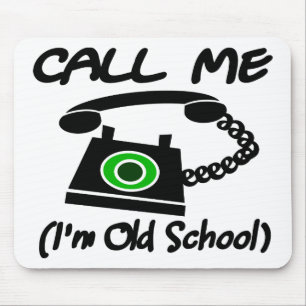 Call Me, I'm Old School With Retro Telephone Mouse Pad