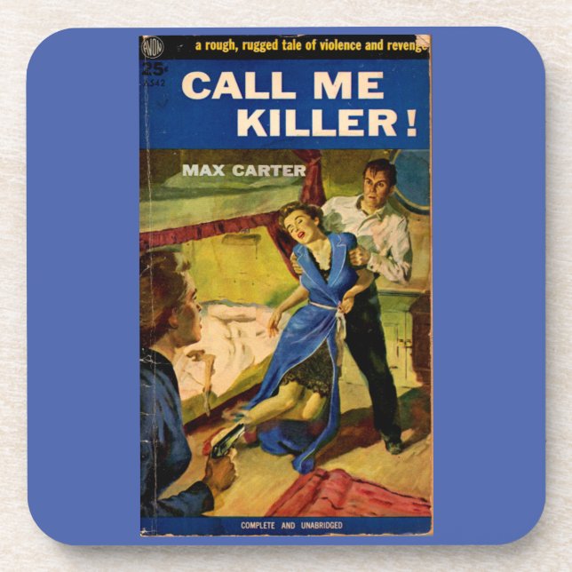 Call Me Killer pulp fiction cover Coaster (Front)