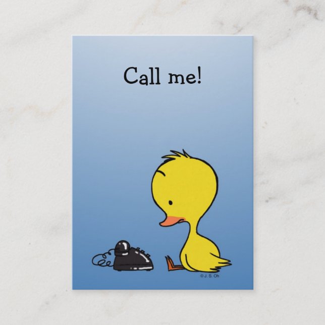 Call me! ( little duck ) business card (Front)