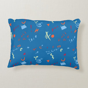 "Call Me Love" Pattern Decorative Cushion