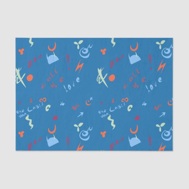 "Call Me Love" Pattern Tissue Paper (Front)