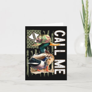 Call Me Mallard Duck Hunter Hunting Season Cute Du Card