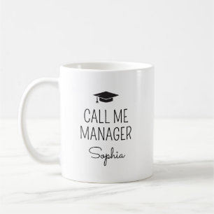 Call Me Manager Personalised Name Coffee Mug