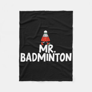 Call Me Mr. Badminton Player Funny Shuttle Fleece Blanket