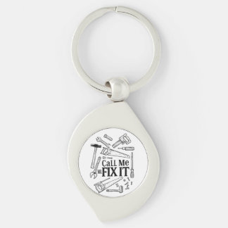 Call Me Mr. Fixit Metal Keychain
