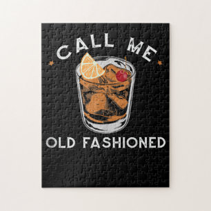 Call Me Old Fashioned Whiskey Drinking Cocktail Jigsaw Puzzle