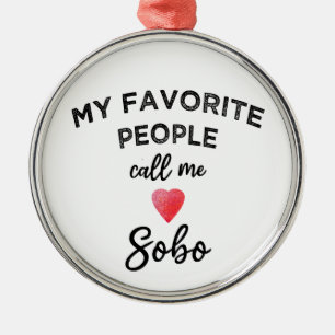 Call Me SOBO Japanese Grandmother Traditional Fam Metal Tree Decoration
