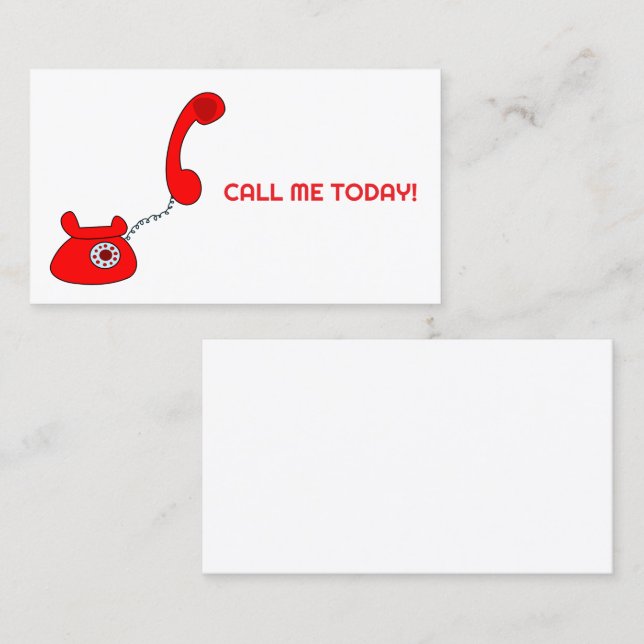 Call me today! business card (Front/Back)