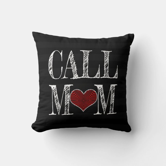 CALL MOM REMINDER (Stripes) Cushion (Front)
