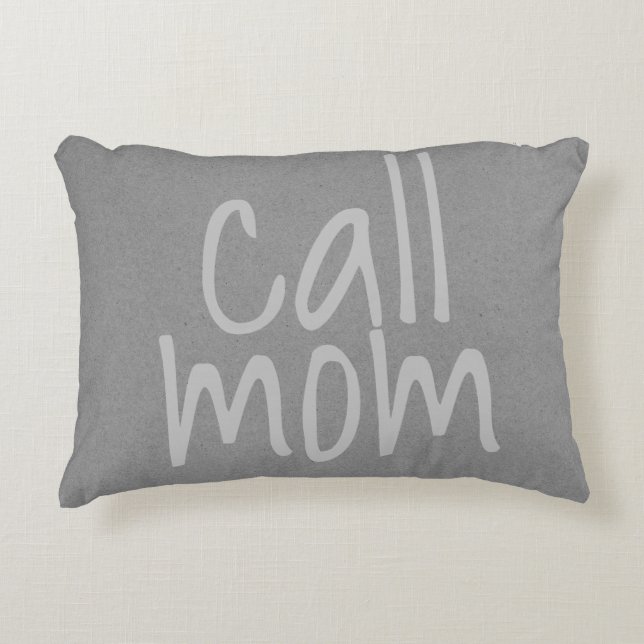 Call Mum Text Mum Throw Pillow (Front)