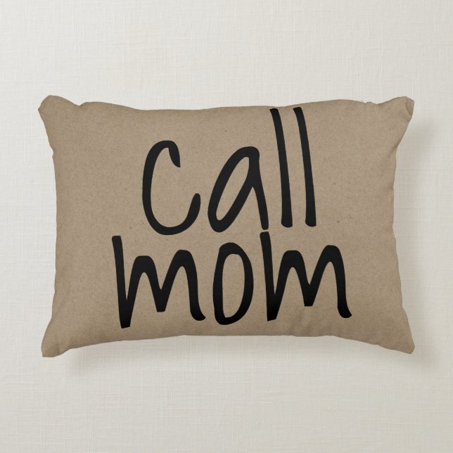 Call Mum Text Mum Throw Pillow (Front)