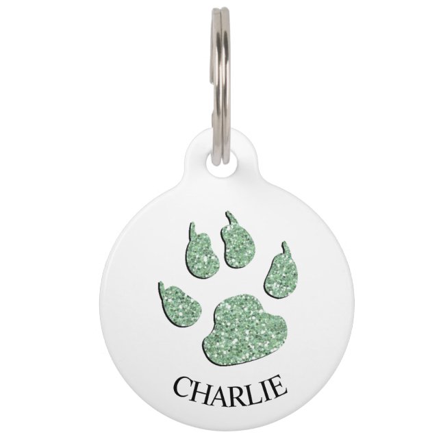 Call my Mum - Green Alert Dog Tag Message (Front)