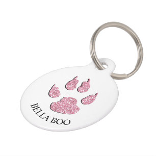 Call my Mum - Pink Alert Dog Tag Message