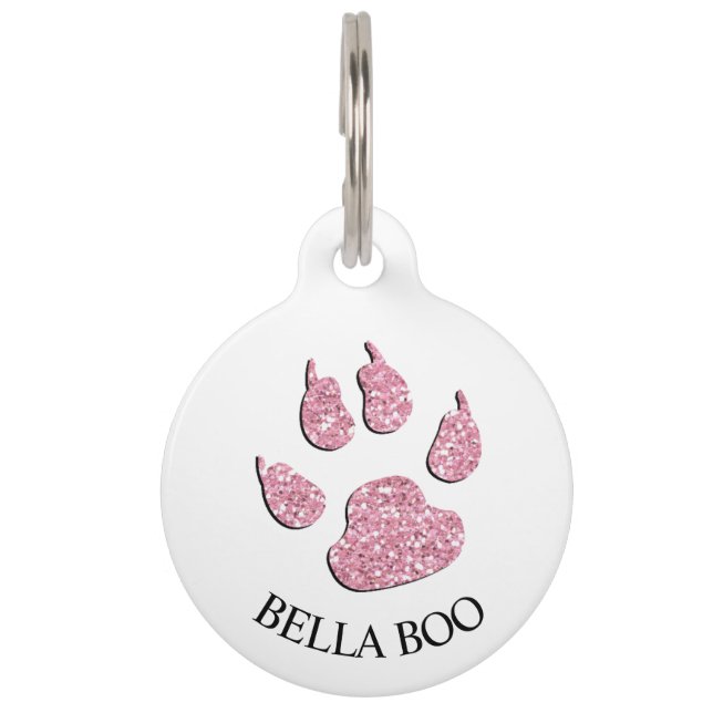 Call my Mum - Pink Alert Dog Tag Message (Front)
