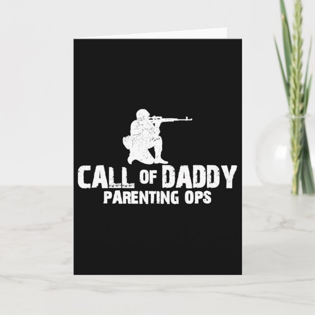 Call Of Daddy Parenting Ops Gamer Dad's Funny  Card (Front)