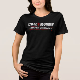 Call of Mummy Diaper Warfare Funny Mothers Day Tri-Blend Shirt