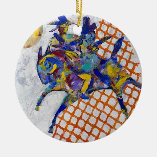 Call of the Heyoka Ceramic Tree Decoration (Front)