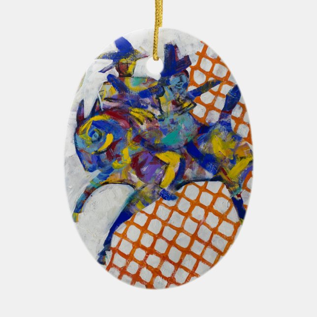 Call of the Heyoka Ceramic Tree Decoration (Front)