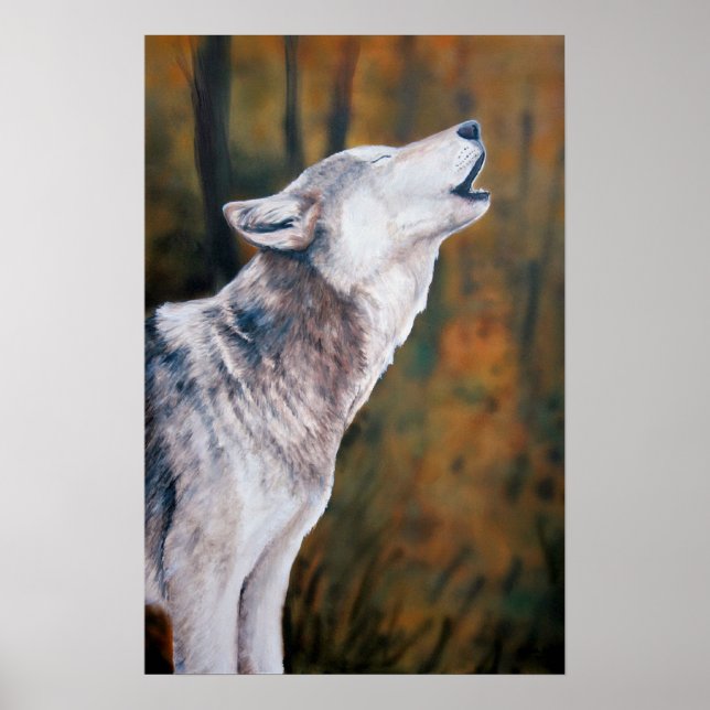 "Call of the Wild" Wolf Art Reproduction Print (Front)