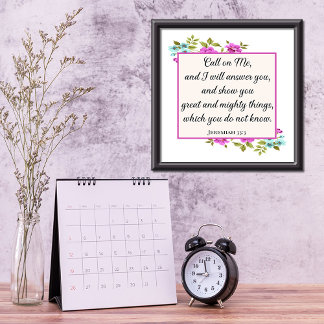 Call On Me Bible Verse Jeremiah Christian Gicleé Poster