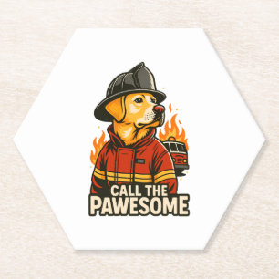 Call the Pawesome Pet Humour Paper Coaster