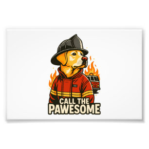 Call the Pawesome Pet Humour Photo Print