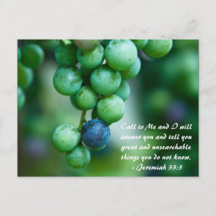 Call to Me and I will answer you and tell you grea Postcard