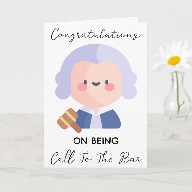 call to the bar congratulations cards (Small Plant)