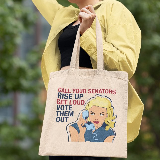 Call Your Senators Feminist Democrat Women Vote Tote Bag (Creator Uploaded)
