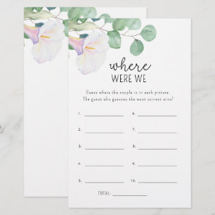Calla and eucalyptus - Where were we shower game