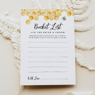 CALLA Bee Bucket List Bridal Shower Game Card
