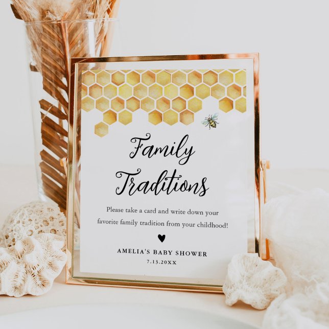 CALLA Bee Family Traditions Baby Shower Sign (Creator Uploaded)