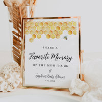 CALLA Bee Favourite Memory Baby Shower Sign