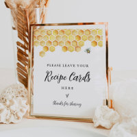 CALLA Bee Recipe Card Sign - Leave Your Recipe