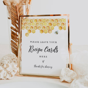 CALLA Bee Recipe Card Sign - Leave Your Recipe