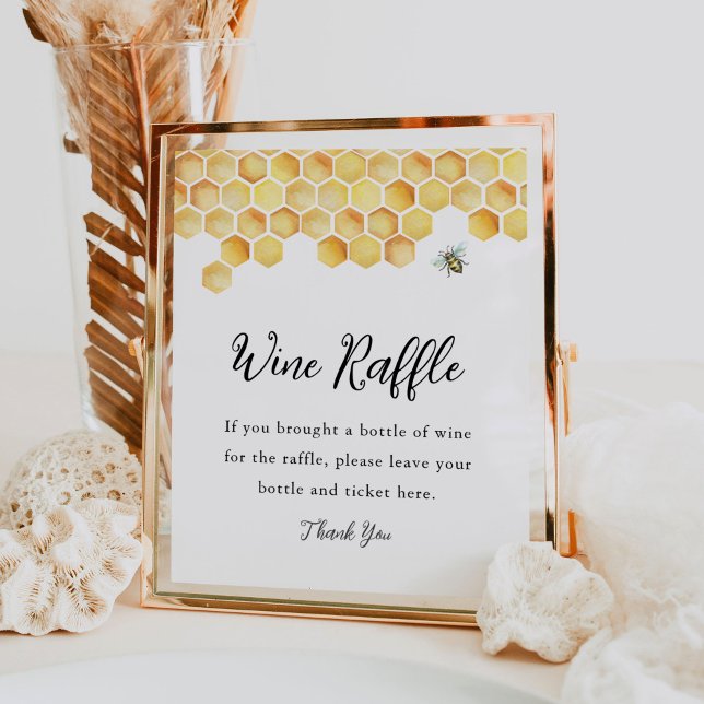 CALLA Bee Wine Raffle Bridal Shower Game Sign (Creator Uploaded)