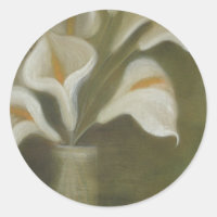 Calla Cut Flowers In A Vase Artistic Still Life