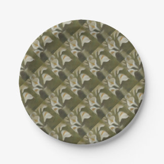 Calla Cut Flowers In A Vase Artistic Still Life Paper Plate