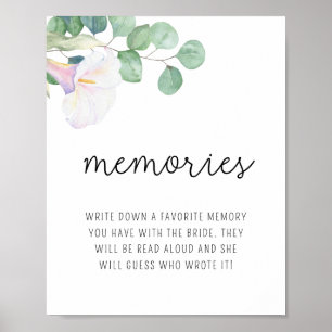 Calla flower - Memories with the bride poster