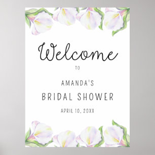 Calla flowers - Bridal Shower Welcome Sign