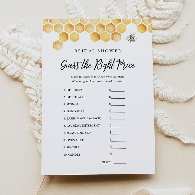 CALLA Guess the Price Bridal Shower Game Invitation (Creator Uploaded)