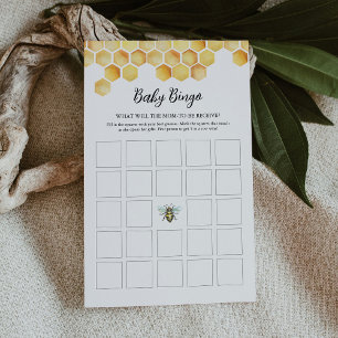 CALLA Honey Bee Baby Shower Bingo Card