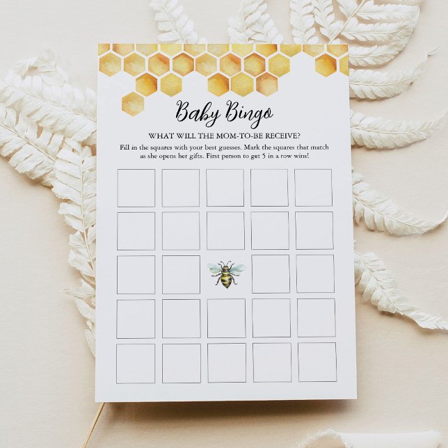 CALLA Honey Bee Baby Shower Bingo Card (Creator Uploaded)