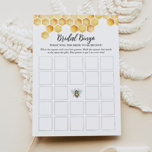 CALLA Honeycomb Bee Bridal Bingo Card (Creator Uploaded)