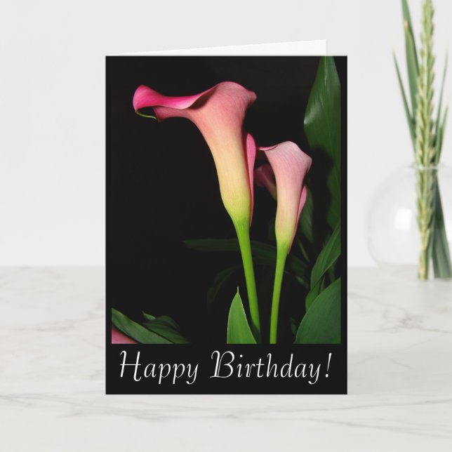 Calla Lilies Birthday Card (Front)